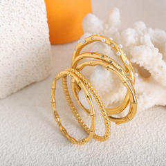 Easy match stainless steel bangle for women bamboo bangle