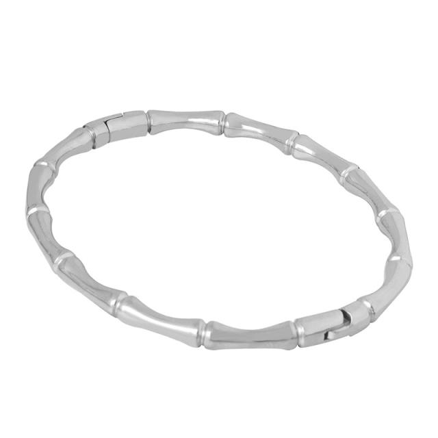 Easy match stainless steel bangle for women bamboo bangle