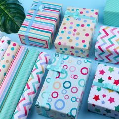 Colorful pattern gift wrapping paper