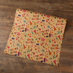 DIY vintage kraft birthday wrapping paper