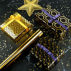 Black color series wrapping paper