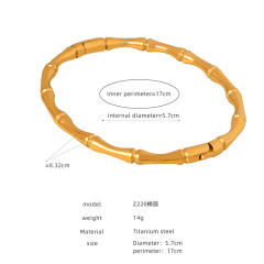 Easy match stainless steel bangle for women bamboo bangle