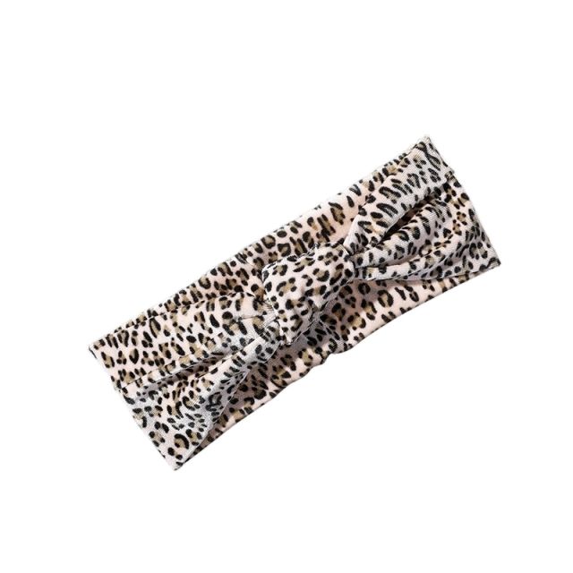 Fashionable colorful leopard grain knotted headband sport headband