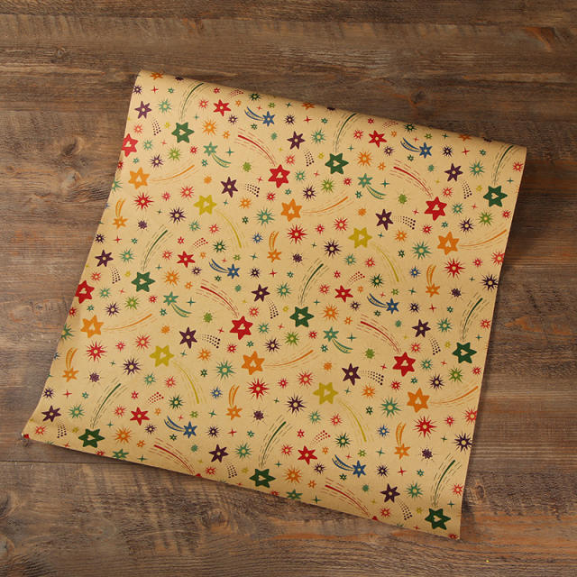 DIY vintage kraft birthday wrapping paper