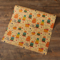 DIY vintage kraft birthday wrapping paper