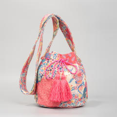 Boho colorful pattern national design bucket bag crossbody bag