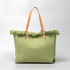 Large storage canvas material beach bag women tote bag