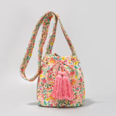 Boho colorful pattern national design bucket bag crossbody bag