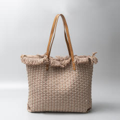 Large storage canvas material beach bag women tote bag
