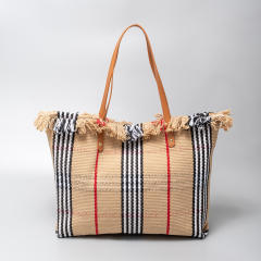 Large storage canvas material beach bag women tote bag