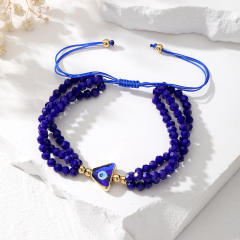 Boho creative enamel evil eye bead bracelet