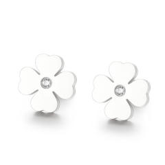 Sweet clover stainless steel studs earrings