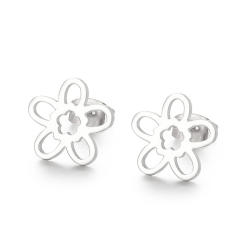Sweet clover stainless steel studs earrings
