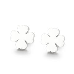 Sweet clover stainless steel studs earrings