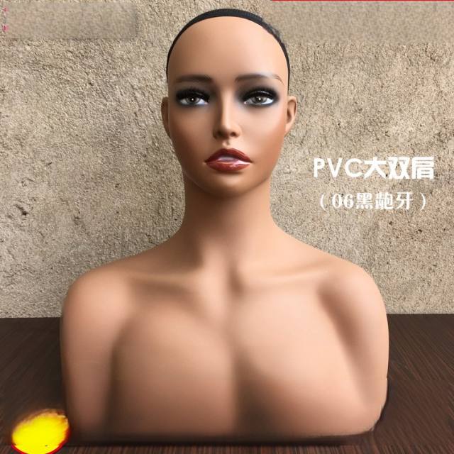 PVC material Simulation wig display model