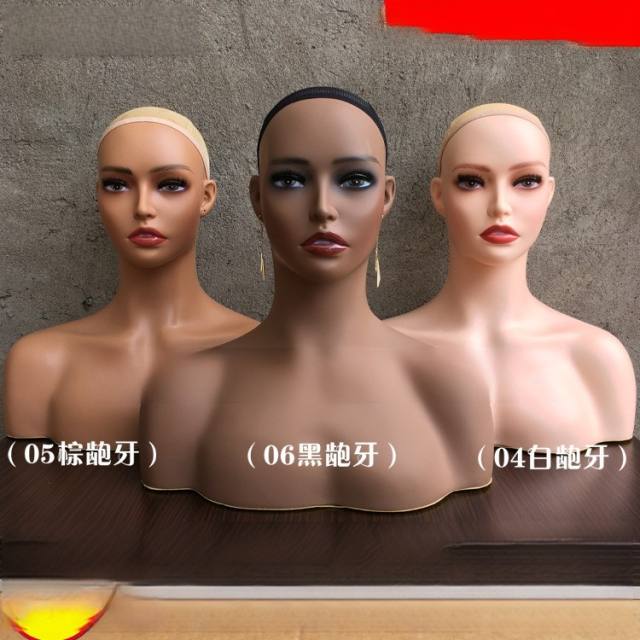 PVC material Simulation wig display model