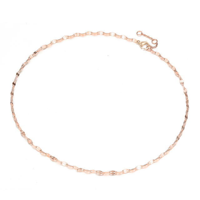 Simple stainless steel dainty choker necklace