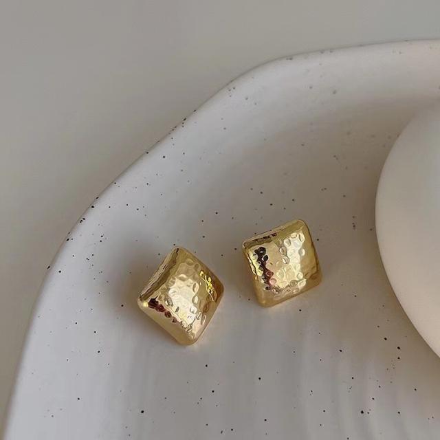 Personality easy match geometric chunky studs earrings