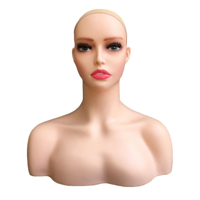 PVC material Simulation wig display model
