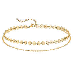 INS concise stainless steel anklet