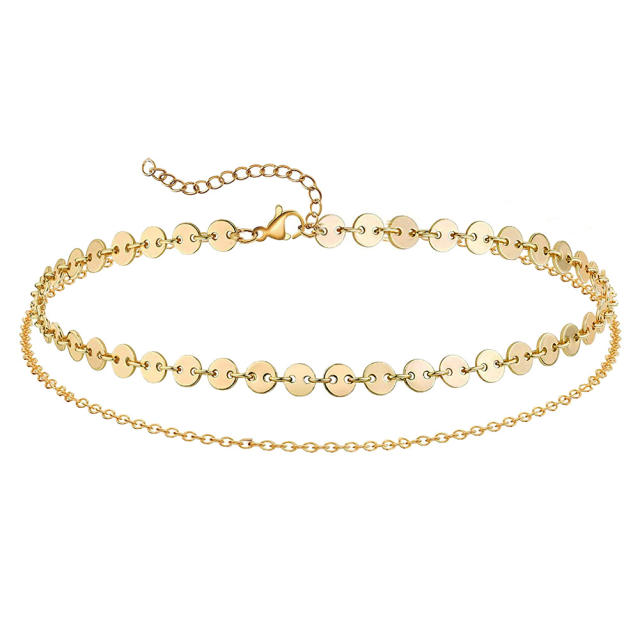 INS concise stainless steel anklet