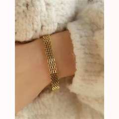 Chunky stainless steel chain necklace bracelet set