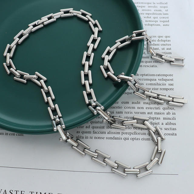 Chic stainless steel chain necklace bracelet