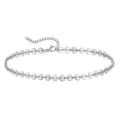 INS concise stainless steel anklet