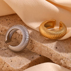 18K chunky stainless steel ear cuff bold ear cuff