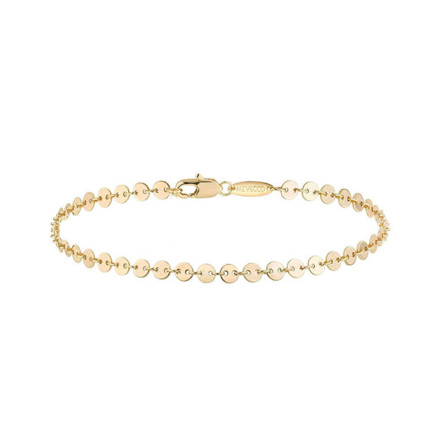 INS concise stainless steel anklet