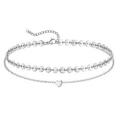 INS concise stainless steel anklet