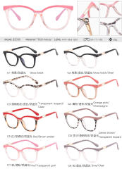 Women colorfu frame anti blue light reading glasses