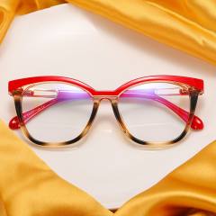 Women colorfu frame anti blue light reading glasses