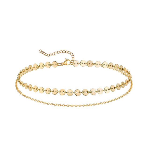 INS concise stainless steel anklet