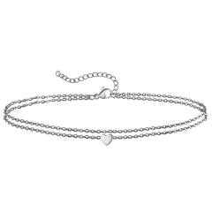 INS concise stainless steel anklet