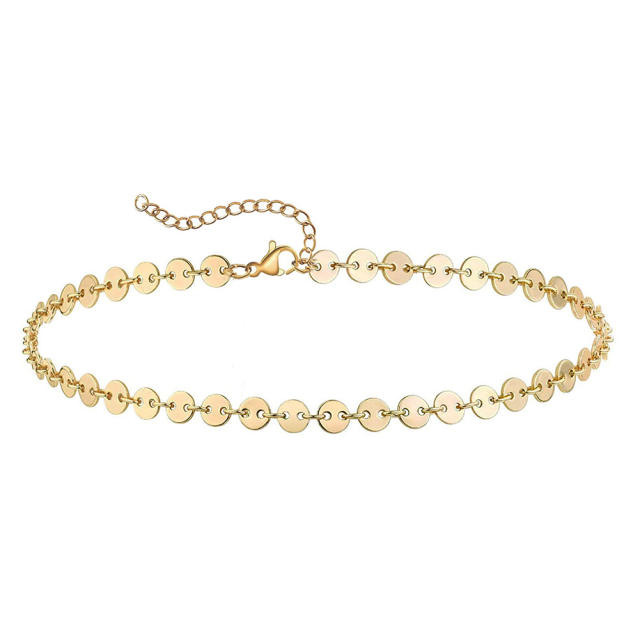 INS concise stainless steel anklet