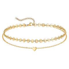 INS concise stainless steel anklet