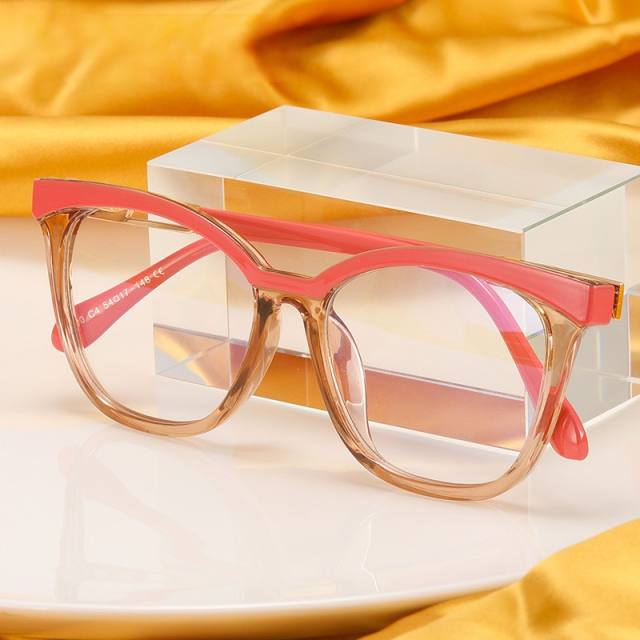 Women colorfu frame anti blue light reading glasses