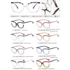 Summer colorful frame anti blue light reading glasses