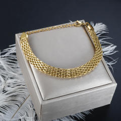 Chunky stainless steel chain necklace bracelet set