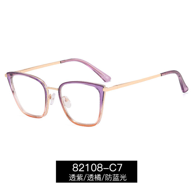 TR90 colorful occidentn fashion blue light reading glasses