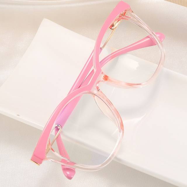 Women colorfu frame anti blue light reading glasses