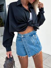 Sexy false denim women summer skirt shorts