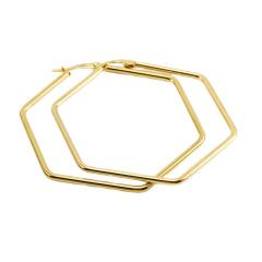 Easy match geometric hoop stainless steel earrings