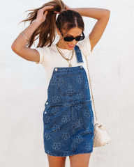 Fashion casual denim overall shorts