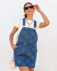 Fashion casual denim overall shorts