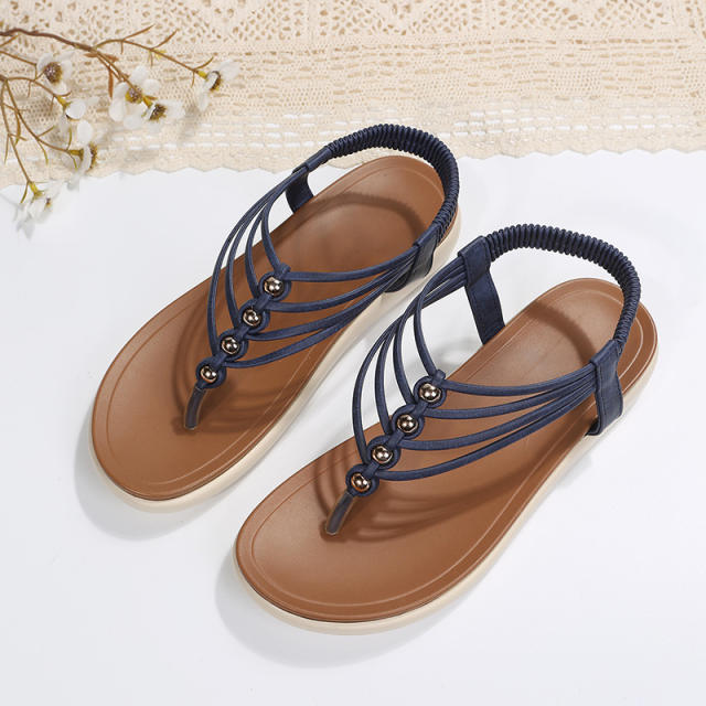Boho flat sandals for women