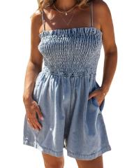 Summer denim women rompers