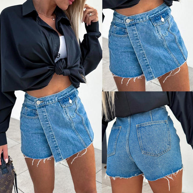 Sexy false denim women summer skirt shorts