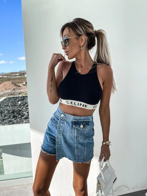 Sexy false denim women summer skirt shorts